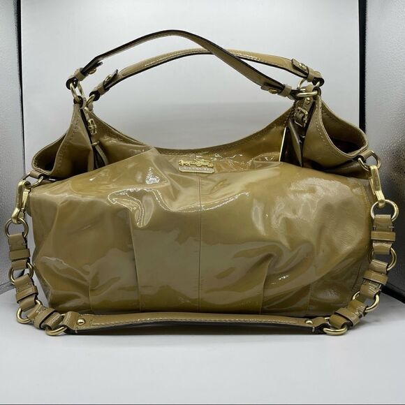 Coach Madison camel Patent Leather Extra Large XL Tote - Picture 1 of 9